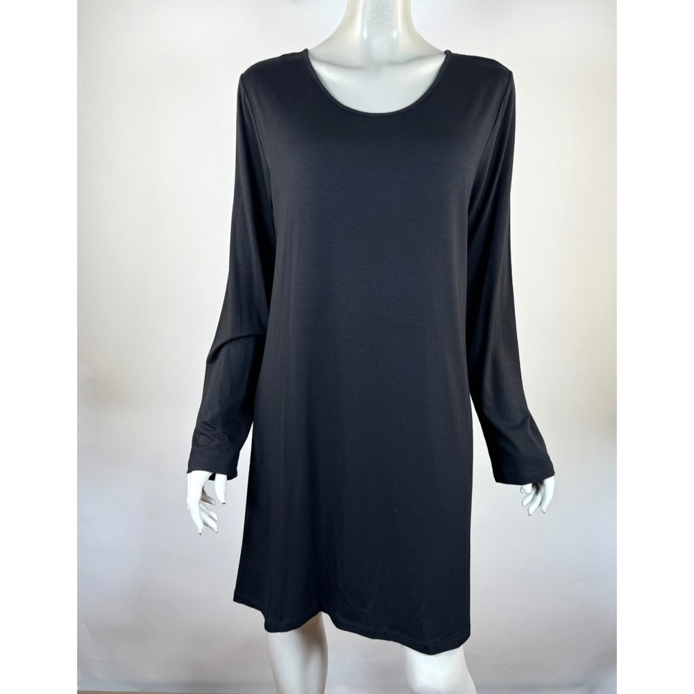 Comfy Long Sleeve Tunic‎ Top Women 1X NWT Stretch Jersey Round Neck Shirt Modal